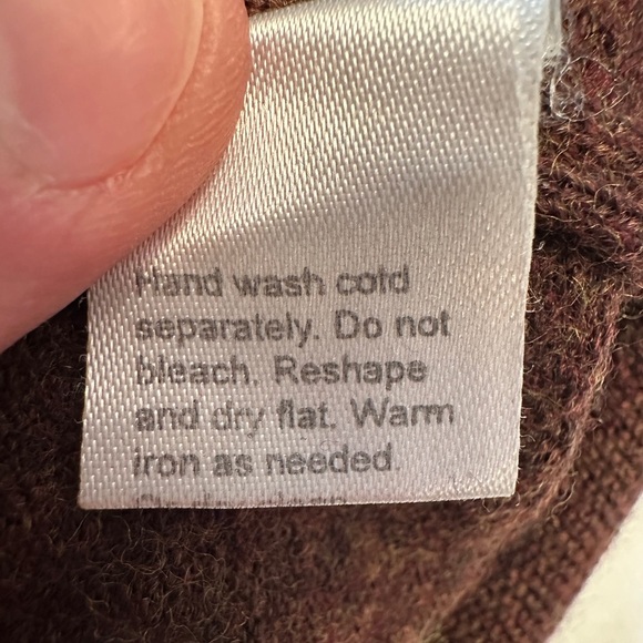 Conte Di Milano Sweater Men’s XL Merino Wool Brown Mock Neck Long Sleeve - Picture 5 of 7